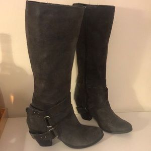 Fergie, Dark gray suede tall boot